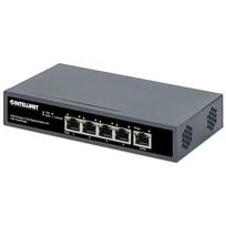 Intellinet 561808 Switch 5p Gigabit PoE Passthrough, zasilany PoE lub AC, 95W 561808