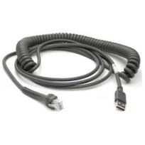 Zebra CABLE SHIELDED USB: SERIES A CONNECTOR 15FT/4.6M COILED CBA-U29-C15ZBR