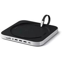 Satechi Mac Mini Stand & Hub, SSD slot, silver - Mac USB hub ST-GMMSHS