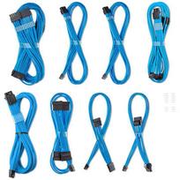 CableMod C-Series Pro ModMesh Sleeved 12V-2x6 Dual StealthSense Cable Kit for Corsair RMi/RMx (Black Label), Light Blue CM-PCSR-16X2KIT-NKLB-R-SS