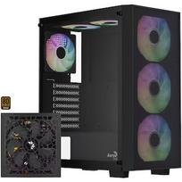 Aerocool B509A Flow, Tempered Glass, Black, with Aero 650W PSU ACCX-BD02002.11