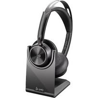 Hewlett Packard Poly Voyager Focus 2 Microsoft Teams Certified USB-C-C Headset +USB-C/A Adapter +Charging Stand 9T9J6AA#AC3