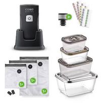 Caso Professional Hand Vacuum Sealer with Accessories | Vacu OneTouch Pro Set | Power 20 W | Black 01336