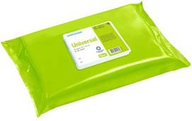 Staples Universal wipes, Wet Wipe, Maxi, 43x30 cm, žalias, PP/viscose, with water and soap, dye- and fragrance-free (41153)