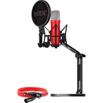 Rode NT1 Signature +XLR cable+Desktop Studio Arm, red BUROINT1RD