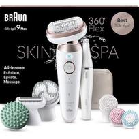 Braun SES9-580 3D Braun Silk•épil 9 Flex SkinSpa Epilators + FaceSpa epilators sejas apmatojumam un birstītes uzgalis SES9-580_3D