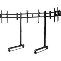 Next Level Racing Floor stand | Tube Freestanding Triple Monitor Stand | Up to 3x43 " | Height adjustment, Tilt | Maximum weight (capacity) 50 kg | Black NLR-R011