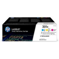 Hewlett Packard HP 201X LaserJet Toner Cartridges CMY 3p CF253XM