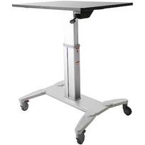 Startech Portable Sit Stand Ergonomic Height Adjustable Cart on Wheels STSCART