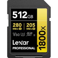Lexar SDXC 512GB Professional 1800x UHS-II U3 ( 180/270MB/s ) LSD1800512G-BNNNG