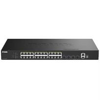 D-Link DGS-1530-28P Smart Managed Switch 24x Gigabit Ethernet (PoE+, max. 370 W), 4x 10G SFP+, 1x USB 2.0, 1x Konsolen-Port DGS-1530-28P/E