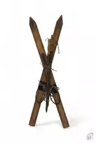 Dekoracja świąteczna Party Deco Det Gamle Apotek Ski, H 90cm, B 5,5cm, natūralus (1321494)