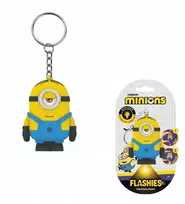 Kids Licensing Breloczek KIDS Žibintuvėlis LED + Breloczek Pakabutis 2w1 Minionki do kluczy i plecaka vaikams / Ms10056 (SB12259)