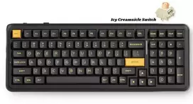 Klaviatūra žaidimams Mchose HW-K99V3-7 belaidė mechaninė MCHOSE Icy Creamsicle su pašvietimu juoda