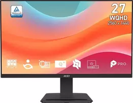 Monitorius MSI PRO MP273QDE E7 (68,6 cm (27 col.), juodas, WQHD, IPS, HDMI, DP, Adaptive Sync)