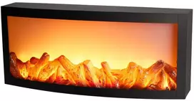 KOOPMAN Affek Design Dekoratyvinis LED žibintas su kamino efektu ir laikmačiu 50x23 cm