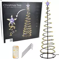 Koopman Kalėdinė dekoracija dekoratyvinė eglutė 756LED Waterfall 210CM juoda