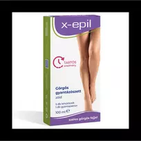 Rinkinys X-Epil: Jautriai odai šilko efekto depiliacinis vaškas kūnui, 100 ml + Jautriai odai šilko efekto vaško juostelės plaukų šalinimui nuo kojų, 5 vnt.
