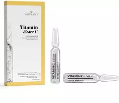 Bio Balance Vitamin Ester C Šviesinantis ir pakeliantis dienos ir nakties ampulių serumas nuo raukšlių, blankumo ir netolygaus odos atspalvio veidui moterims, 10 vnt., 2 ml