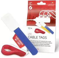Organizatorius LABEL THE CABLE LTC Lipdukų rinkinys su lipnia juosta kabeliams, daugkartinio naudojimo, mišrus, 10 vnt (LTC 2630-10)