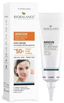 Bio Balance AKNSUN Matinantis ir apsaugantis prieš saulės poveikį kremas veidui SPF 50+ apsauginis kremas veidui nuo saulės, 40 ml