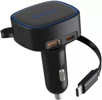 Orico Automobilinis įkroviklis 66W su įmontuotu susukamu USB-C kabeliu