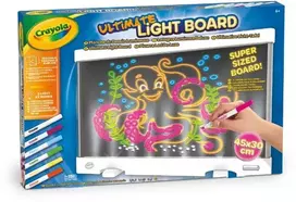 Crayola, Inc. Crayola LED apšviesta piešimo lenta vaikams su 6 geliniais flomasteriais