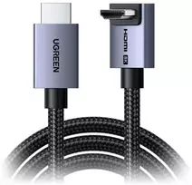 Kabelis HDMI-HDMI kampinis kištukas 3m (HDMI 2.1 8K@60Hz 48Gbps) juodas HD188 UGREEN