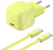 Įkroviklis Belkin Boost Charge USB-C/USB-C 30 W įkroviklis su PD, juodas + kabelis WCA008kq2MGR-B6