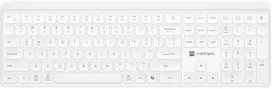 Natec Tang US Belaidė klaviatūra BT + 2.4 GHz quiet Slim baltas