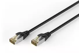 Digitus CAT 6A S/FTP lauko tinklo kabelis, PE, 2 m, Cat6a, S/FTP (S-STP), RJ-45, RJ-45, Juodas