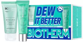 Biotherm rinkinys: Aquasource Hyalu Plump drėkinamasis kasdienis gelis-kremas veidui, 30 ml + Biosource priemaišas pašalinančios valymo putos, 50 ml