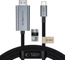 Kabelis Aptel Tech-Protect Ultraboost Cable USB-C To HDMI 2.1 8K 60Hz 300cm Pilkas (THP5951)