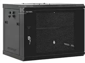 Incobex RACK 19 pakabinama spinta 15U 600x450 Serija: All in One (Perforuotos durelės, juoda) (INL-RW-15U-6045-P-C)