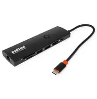 Šakotuvas Stacja/replikator Roline Doko stotelė USB 3.2 Gen 2 typu C, HDMI 4K60, USB 3.2 Gen 2, USB-C PD, LAN, SD kortelių skaitytuvas