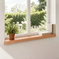 Langų palangės 2 vnt. Lakas 70 x 15 x 2 cm Kietas bukas medis