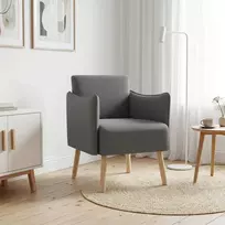 Fotelis Akcento kėdė Tamsiai pilka Audinys