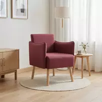 Fotelis Akcento kėdė Vyno raudona Audinys