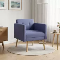 Akcentinis fotelis Džinsinės mėlynos Audinys