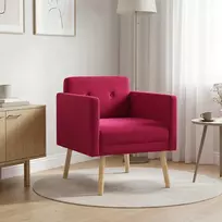Fotelis Akcentinis krėslas Vyno raudona Aksomas