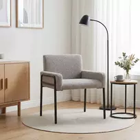 Fotelis Akcentinė kėdė Šviesiai pilka Bouclé