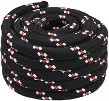 Daugiafunkcinė buitinė virvė 40 mm 25 m Juoda ir raudona PP