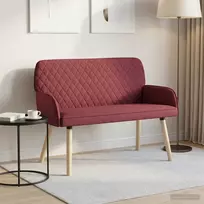 Dvivietė sofa su medžio masyvo kojelėmis 2 vietos Vyno raudona