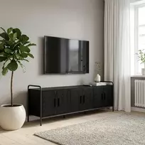 TV staliukas Televizoriaus spintelė 146 x 33 x 50 cm Juodojo ąžuolo
