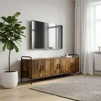 TV staliukas Televizoriaus spintelė 146 x 33 x 50 cm Dūminio ąžuolo