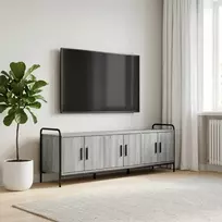 TV staliukas Televizoriaus spintelė 146 x 33 x 50 cm Pilka Sonoma