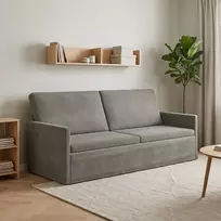 3 vietų sofa Šviesiai pilka 190 x 81 x 82 cm Kordūrinis audinys