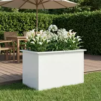 Sodo vazonas su LED Balta 50 x 80 x 48 cm Plienas