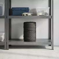 Daugiafunkcinė buitinė virvė 2 mm 250 m Juoda PP