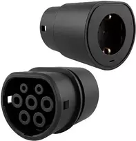 V2L Iškrovimo Adapteris - HiSmart Type 2 Į Schuko 230 V 3,6 kW Juodas